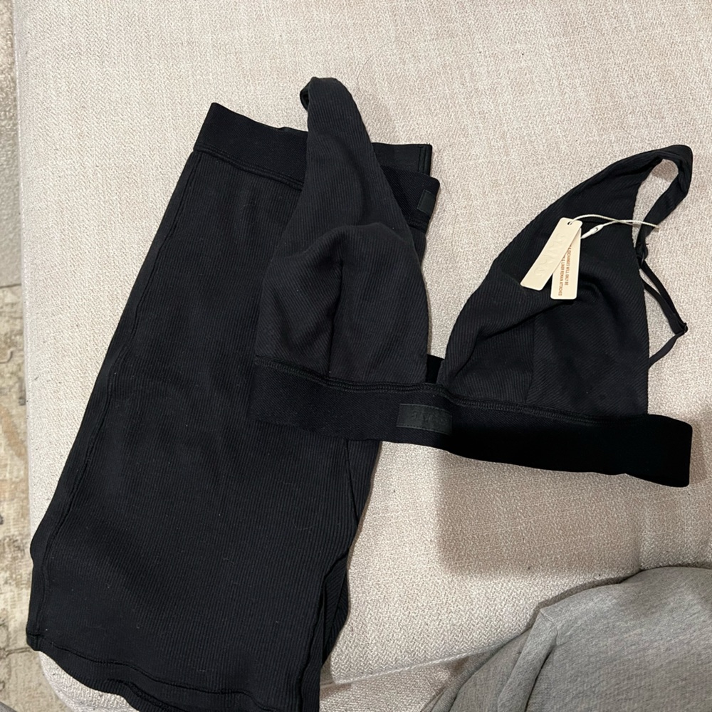 Skims Ribbed Cotton Set